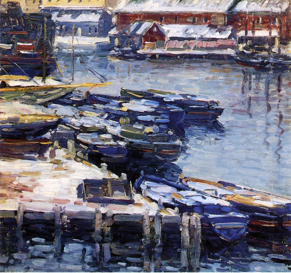  Charles Salis Kaelin A Dock in Winter - Art Print