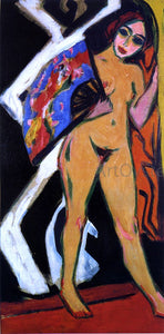  Ernst Ludwig Kirchner Dodo with Large Fan - Art Print