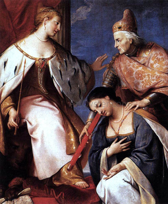  Gregorio Lazzarini Doge Morosini Offers the Reconquered Morea to Venice - Art Print