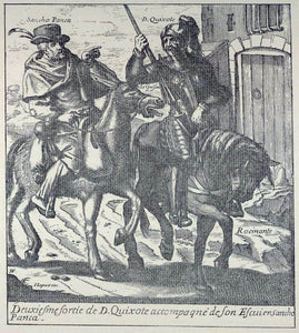  Jacques Lagniet Don Quixote and Sancho Pansa - Art Print