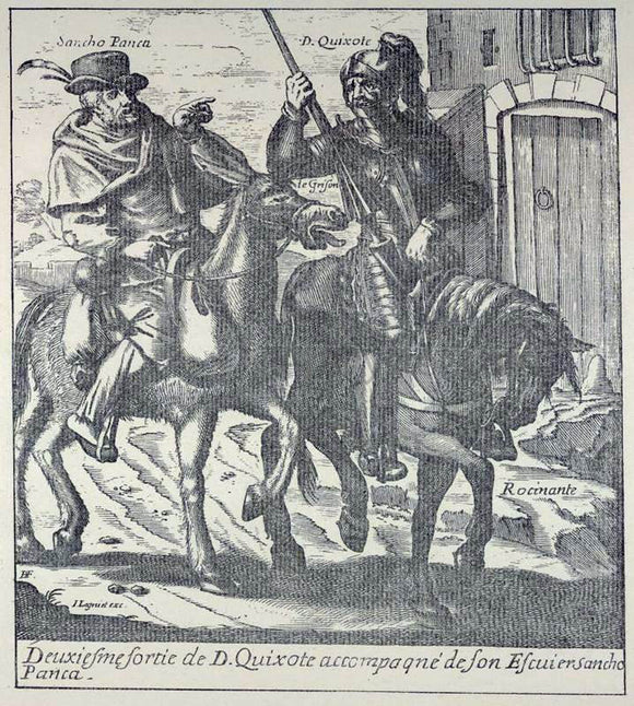  Jacques Lagniet Don Quixote and Sancho Pansa - Art Print