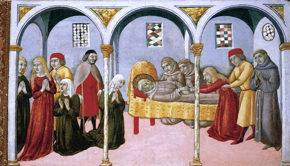  Sano Di Pietro Donna Perna Being Cured on Approaching St Bernardino's Body - Art Print