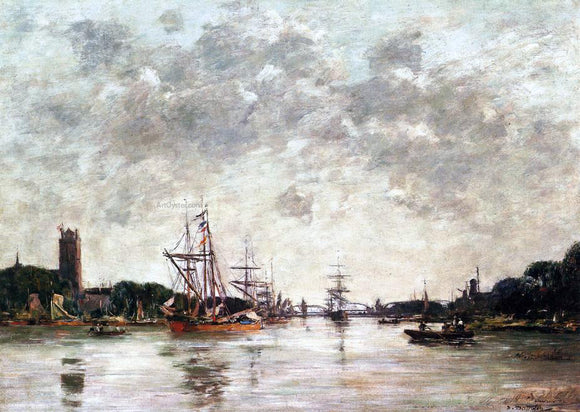  Eugene-Louis Boudin Dordrecht, Le Meuse, View of Swandrecht - Art Print