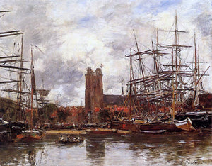  Eugene-Louis Boudin Dordrecht, View of the Port - Art Print