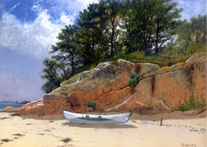  Alfred Thompson Bricher Dory on Dana's Beach, Manchester-by-the-Sea, Massachusetts - Art Print