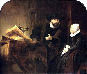 Rembrandt Van Rijn Double Portrait of Cornelisz Claesz Anslo and his Wife Aeltje Gerritsdr Schouten - Art Print