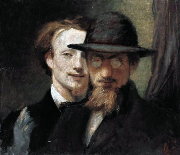  Hans Von Marees Double Portrait of Marees and Lenbach - Art Print