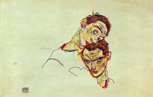  Egon Schiele Double Self Portrait - Art Print