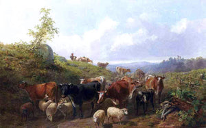 Arthur Fitzwilliam Tait Down the Road in Franklin County New York - Art Print