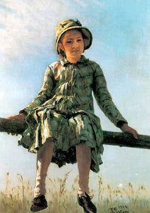  Ilia Efimovich Repin Dragon-Fly. Portrait of Vera Repina, the Artist's Daughter - Art Print