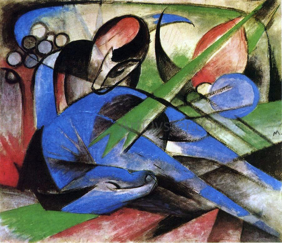  Franz Marc Dreaming Horses - Art Print