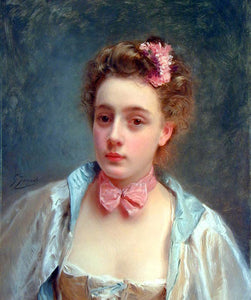  Gustave Jean Jacquet Dressed for the Ball - Art Print