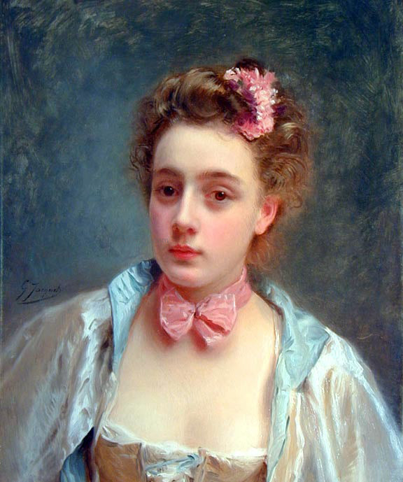  Gustave Jean Jacquet Dressed for the Ball - Art Print