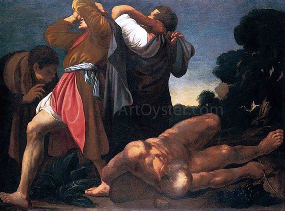  Carlo Saraceni Drunkenness of Noah - Art Print