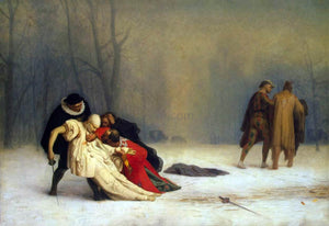  Jean-Leon Gerome Duel after a Masked Ball - Art Print