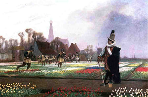  Jean-Leon Gerome Duel among the Tulips - Art Print