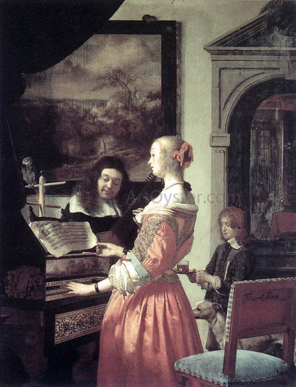  The Elder Frans Van  Mieris Duet - Art Print