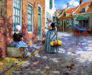  George Hitchcock A Dutch Flower Girl - Art Print