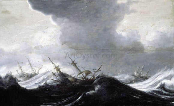  The Elder Pieter Mulier Dutch Shipping in Heavy Seas - Art Print