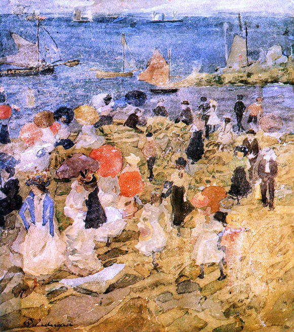  Maurice Prendergast Early Beach - Art Print