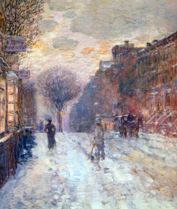  Frederick Childe Hassam Early Evening, After Snowfall - Art Print