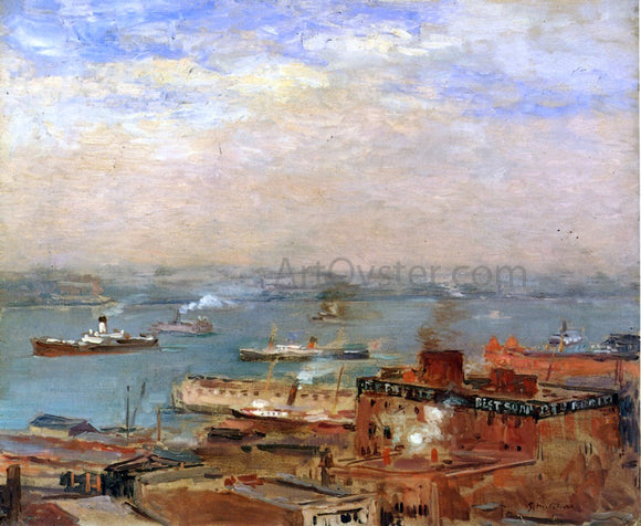  Gari Melchers Early Morning, North River - Art Print