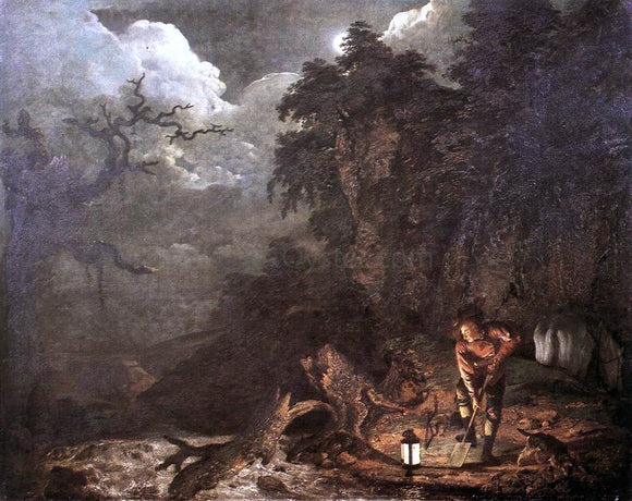  Joseph Wright Earthstopper at the Bank of Derwent - Art Print