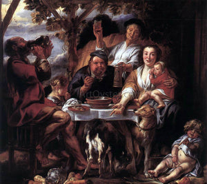  Jacob Jordaens Eating Man - Art Print