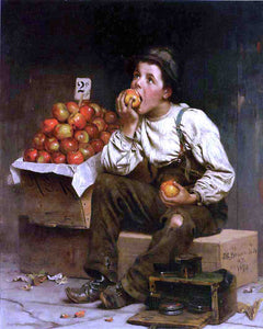  John George Brown Eating the Profits - Art Print