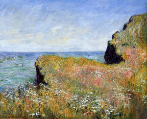  Claude Oscar Monet Edge of the Cliff, at Pourville - Art Print