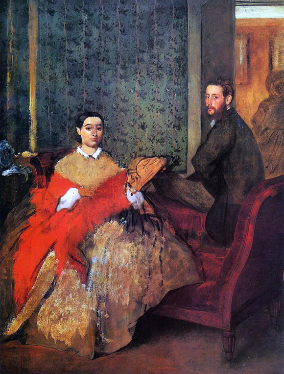  Edgar Degas Edmondo and Therese Morbilli - Art Print