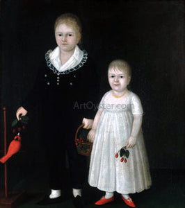  Joshua Johnson Edward and Sarah Rutter - Art Print