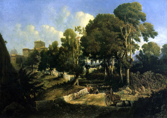  George Loring Brown Effect near Noon - Along the Appian Way - Art Print