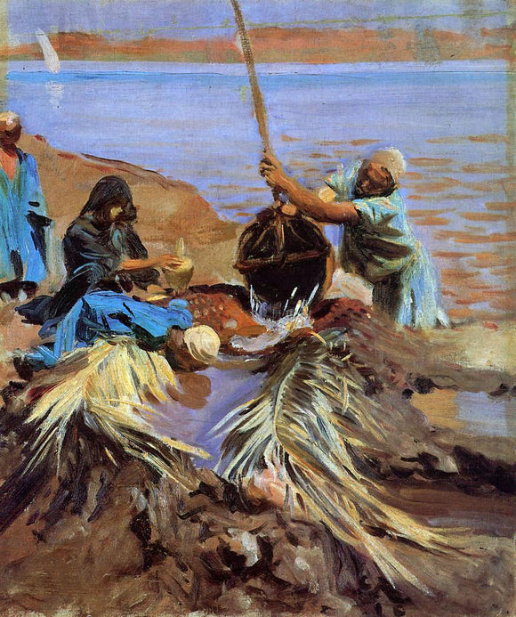  John Singer Sargent An Egyptian Raising Water from the Nile - Art Print