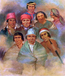  George Winter Eight Potawatomi Natives - Art Print