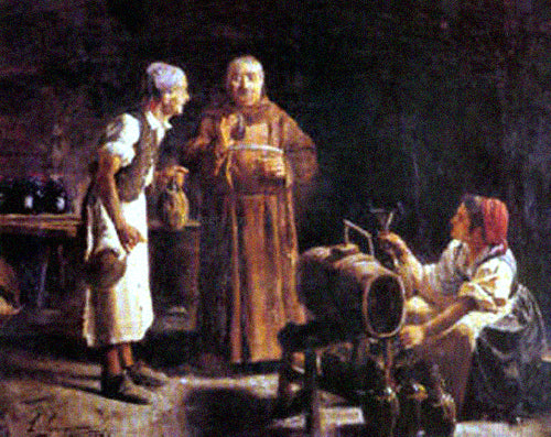  Lorenzo Casanova El fraile y el bodeguero - Art Print