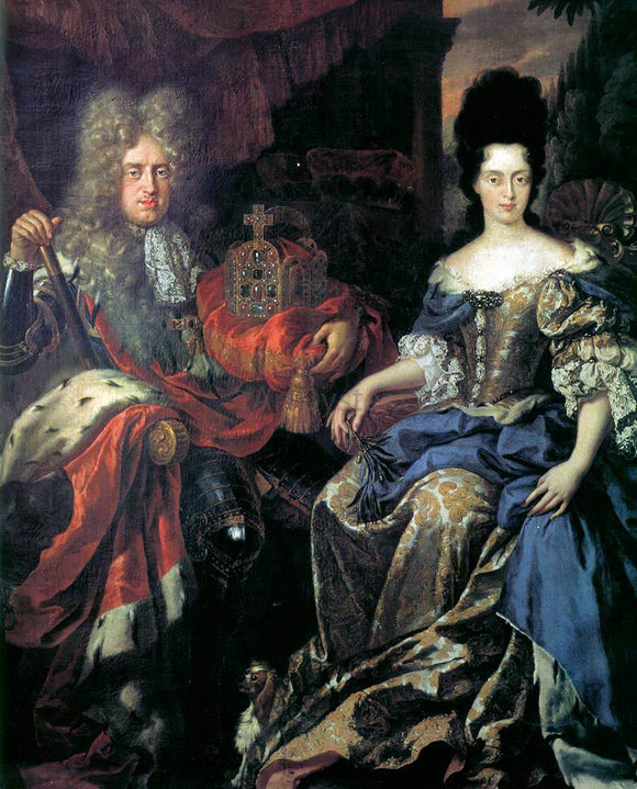  Jan Frans Van Douven Elector Palatine Johann Wilhelm von Pfalz-Neuburg and Anna Maria Luisa de' Medici - Art Print