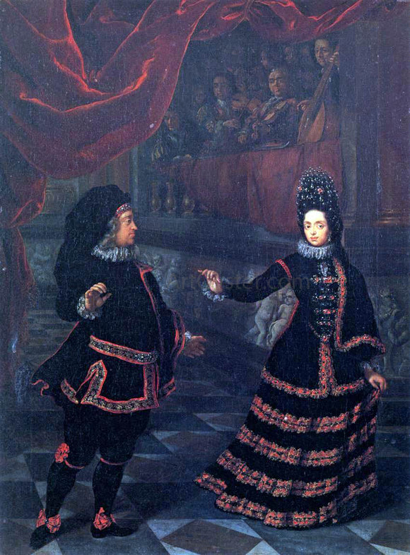  Jan Frans Van Douven Electress Palatine Dancing with Her Husband - Art Print