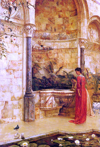  Edward R Taylor Elegant Ladies By A Fountain - Art Print