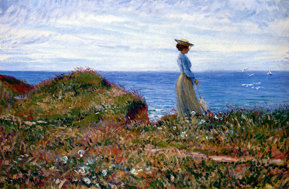  Leon Giran-Max Elegante A La Pointe De Crosnier, Saint-Briac (Bretagne) - Art Print