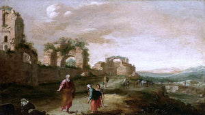  Bartholomeus Breenbergh Elijah and the Widow of Zarephath - Art Print