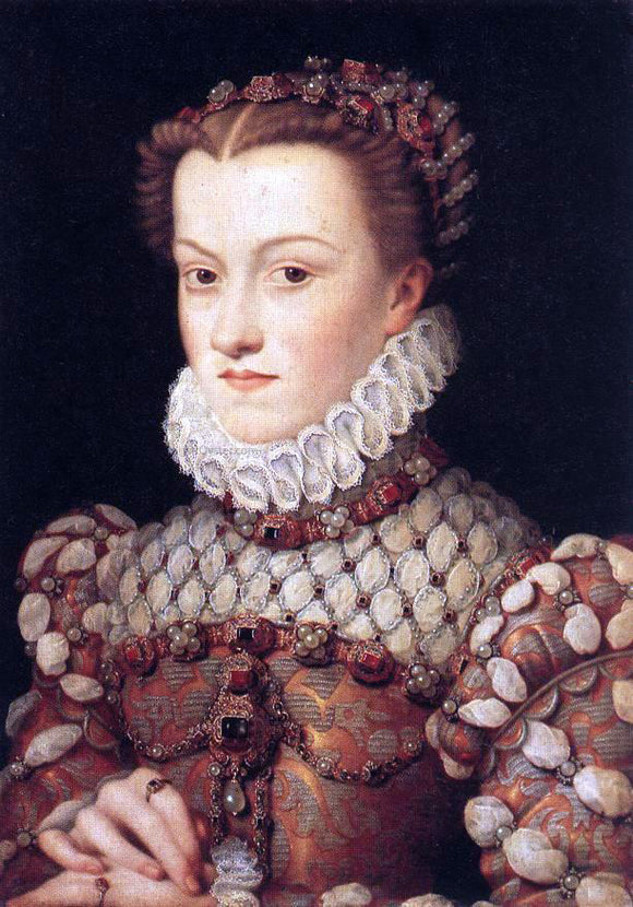  Francois Clouet Elisabeth of Austria, Queen of France - Art Print