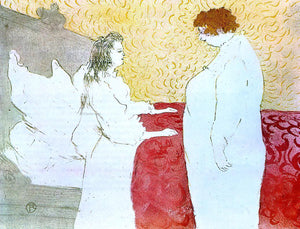  Henri De Toulouse-Lautrec Elles: Woman in Bed, Profile, Getting Up - Art Print