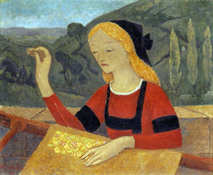  Paul Serusier Embroiderer in a Landscape of Chateauneuf - Art Print