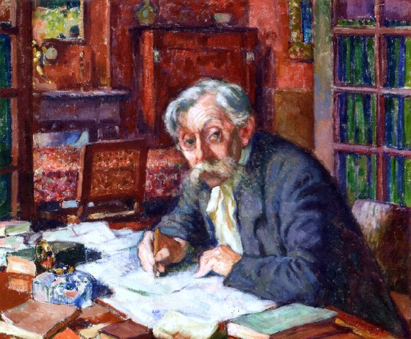  Theo Van Rysselberghe Emile Verhaeren Writing - Art Print