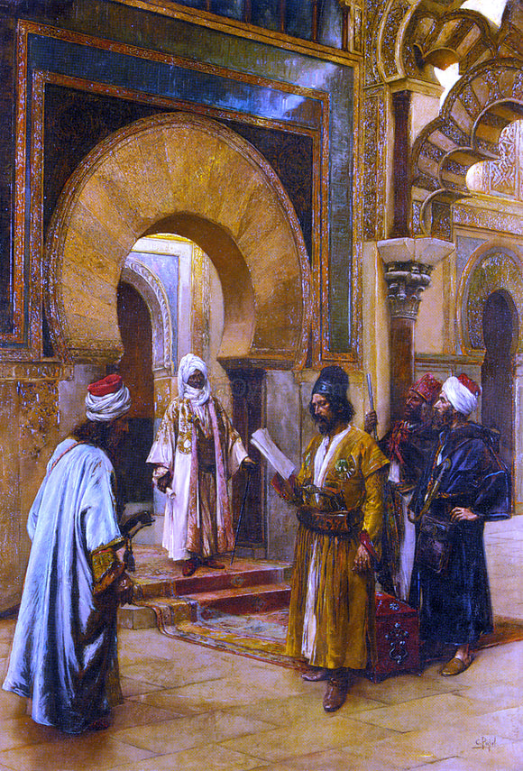  Clement Pujol De Guastavino Emmisaries to the Sultan - Art Print