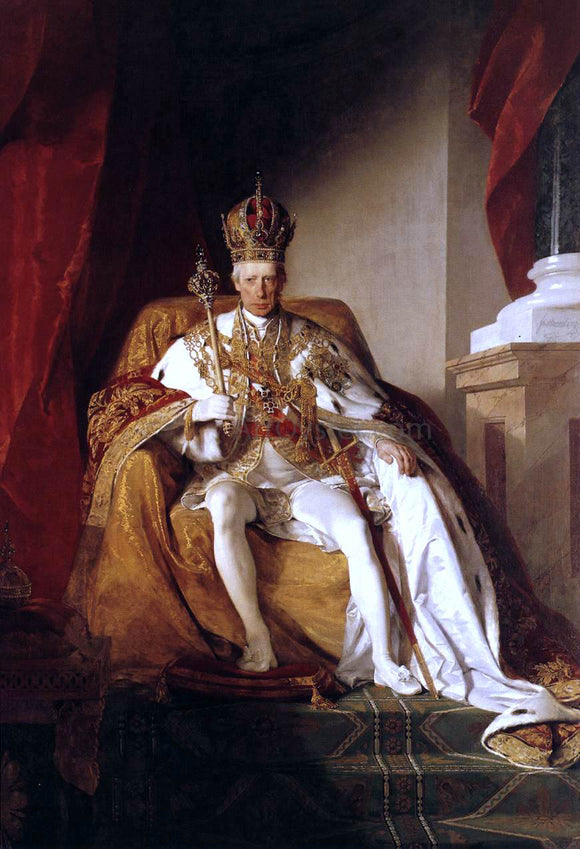  Friedrich Von Amerling Emperor Franz I of Austria in his Coronation Robes - Art Print