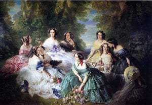  Franz Xavier Winterhalter Empress Eugenie Surrounded by her Ladies in Waiting - Art Print