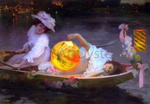  Ulpiano Checa En la Barca - Art Print