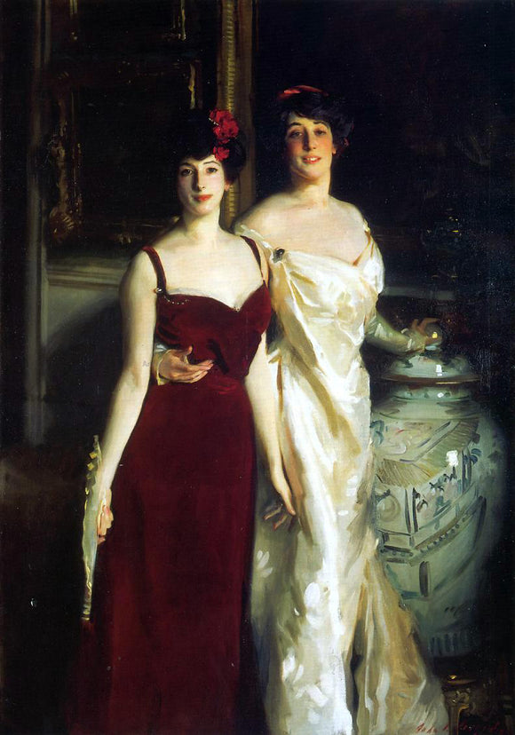  John Singer Sargent Ena and Betty, Daughters of Asher and Mrs. Wertheimer - Art Print
